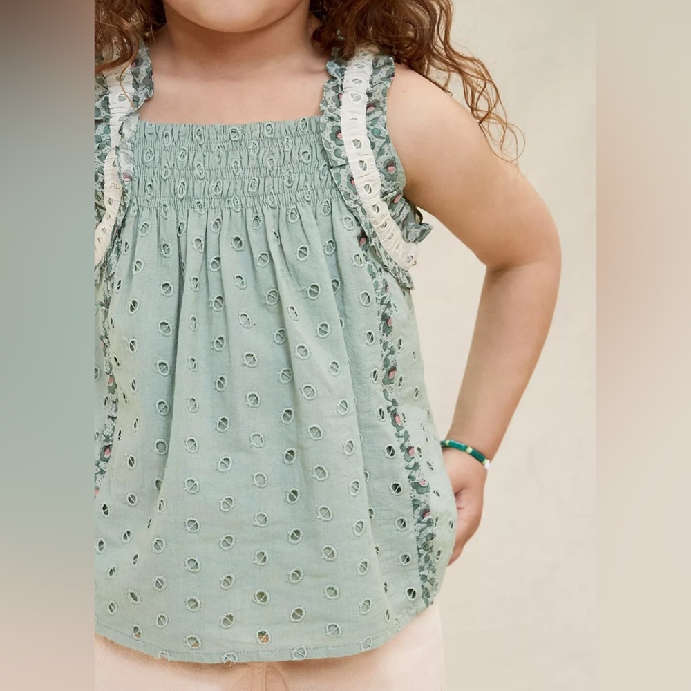 Anthropologie Forever that girl - Sage Green Smocked top - Picture 10 of 10